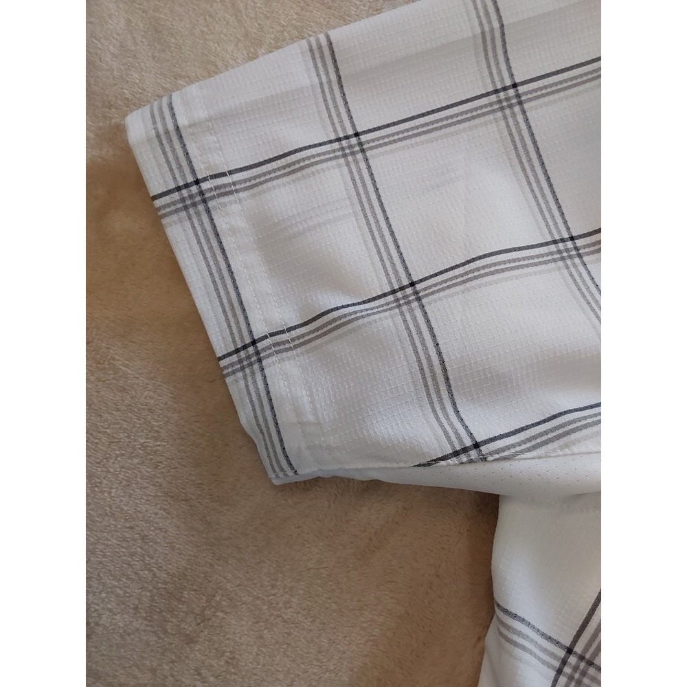 Harley Davidson MotorClothes Shirt Mens M White Plaid Button Up Biker Logo - Picture 4 of 13